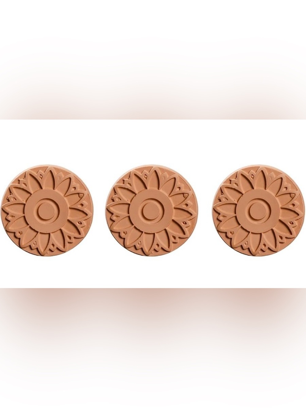 3 Pc Bundle Reusable Flower Terracotta Brown Sugar Softener Keeper Saver NWT